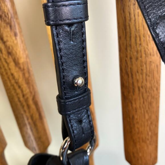 Radley London Small Crossbody Bag w Scottie Dog Logo Black Leather Retro - Picture 7 of 16